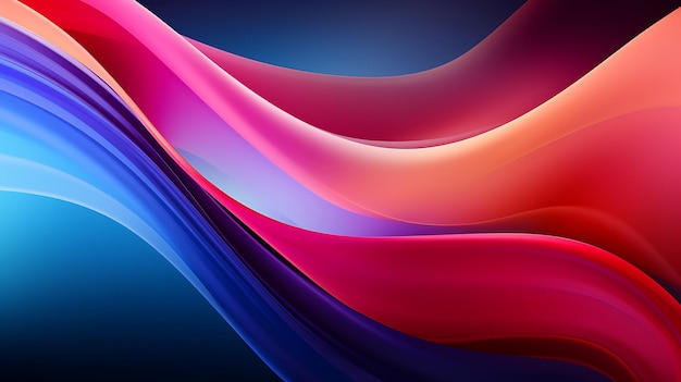 Vibrant Color Flowing Wave Abstract Background Wallpaper
