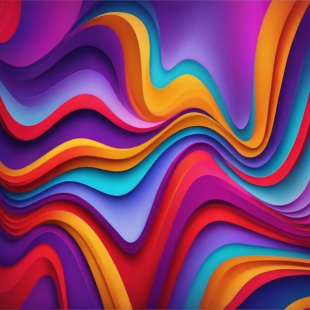 Vibrant color gradient abstract illustration modern retro design with smooth curves and soft texture