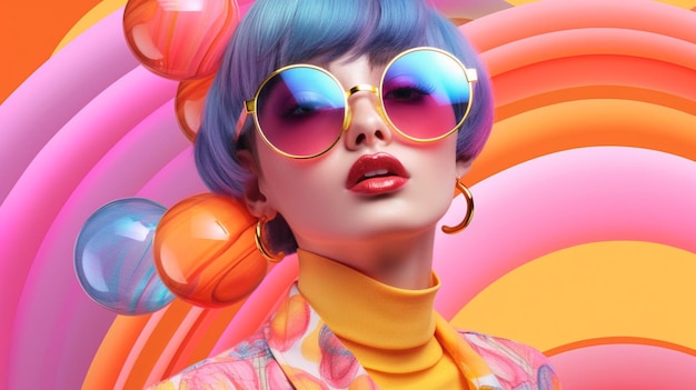 Premium AI Image | Vibrant color palette with pastel gradients