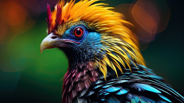 A vibrant colored Golden pheasant