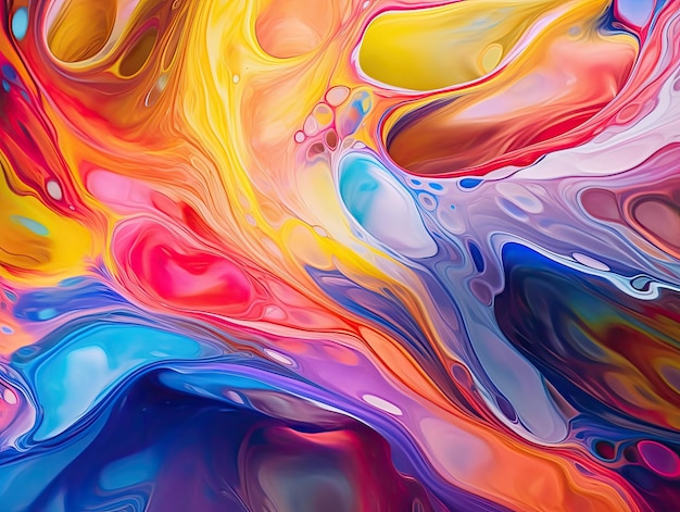 Vibrant and Colorful Abstract Art Generative AI