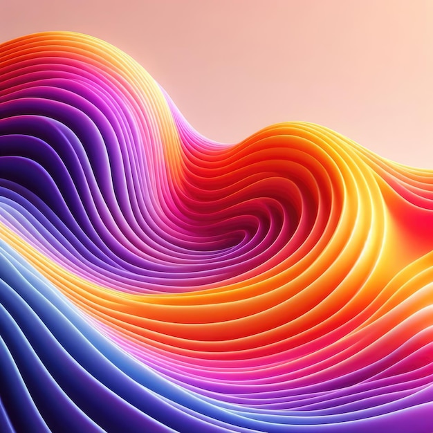 A vibrant colorful and abstract wave pattern