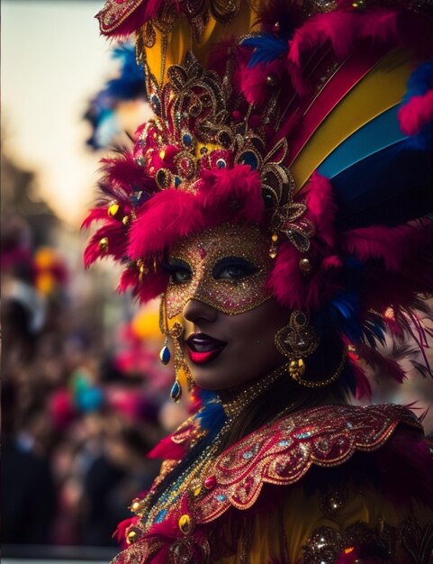 Premium AI Image A vibrant colorful carnival
