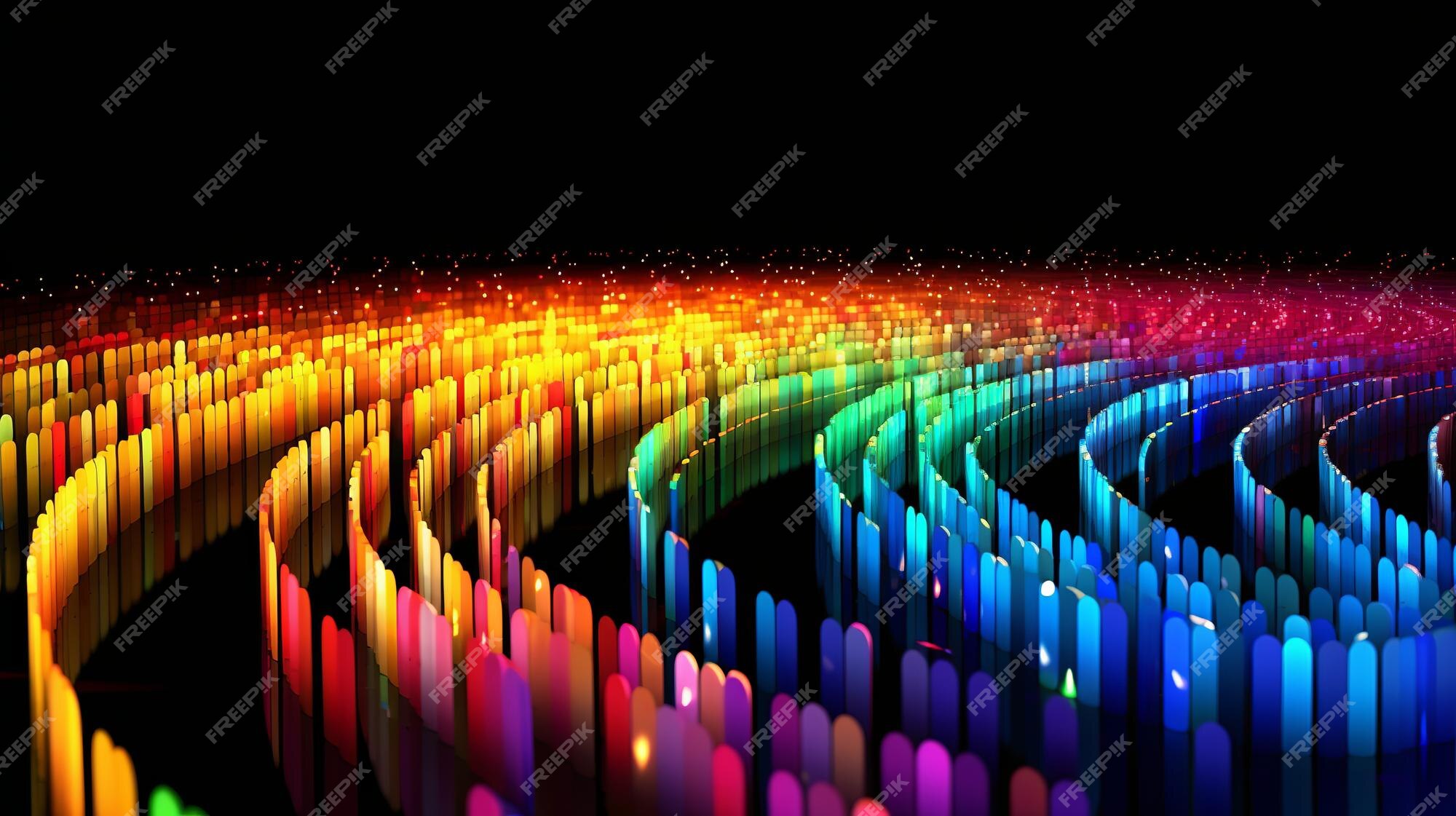 Rainbow program code Desktop wallpapers 1366x768