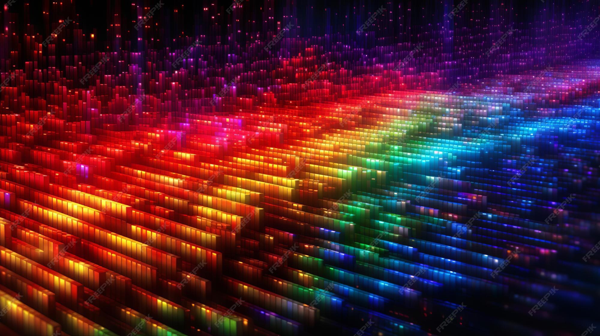 Premium Photo | Vibrant and colorful data code wallpaper featuring ...