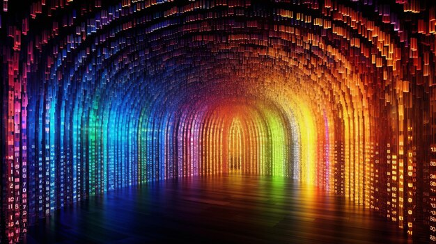 Premium Photo | Vibrant and colorful data code wallpaper featuring ...