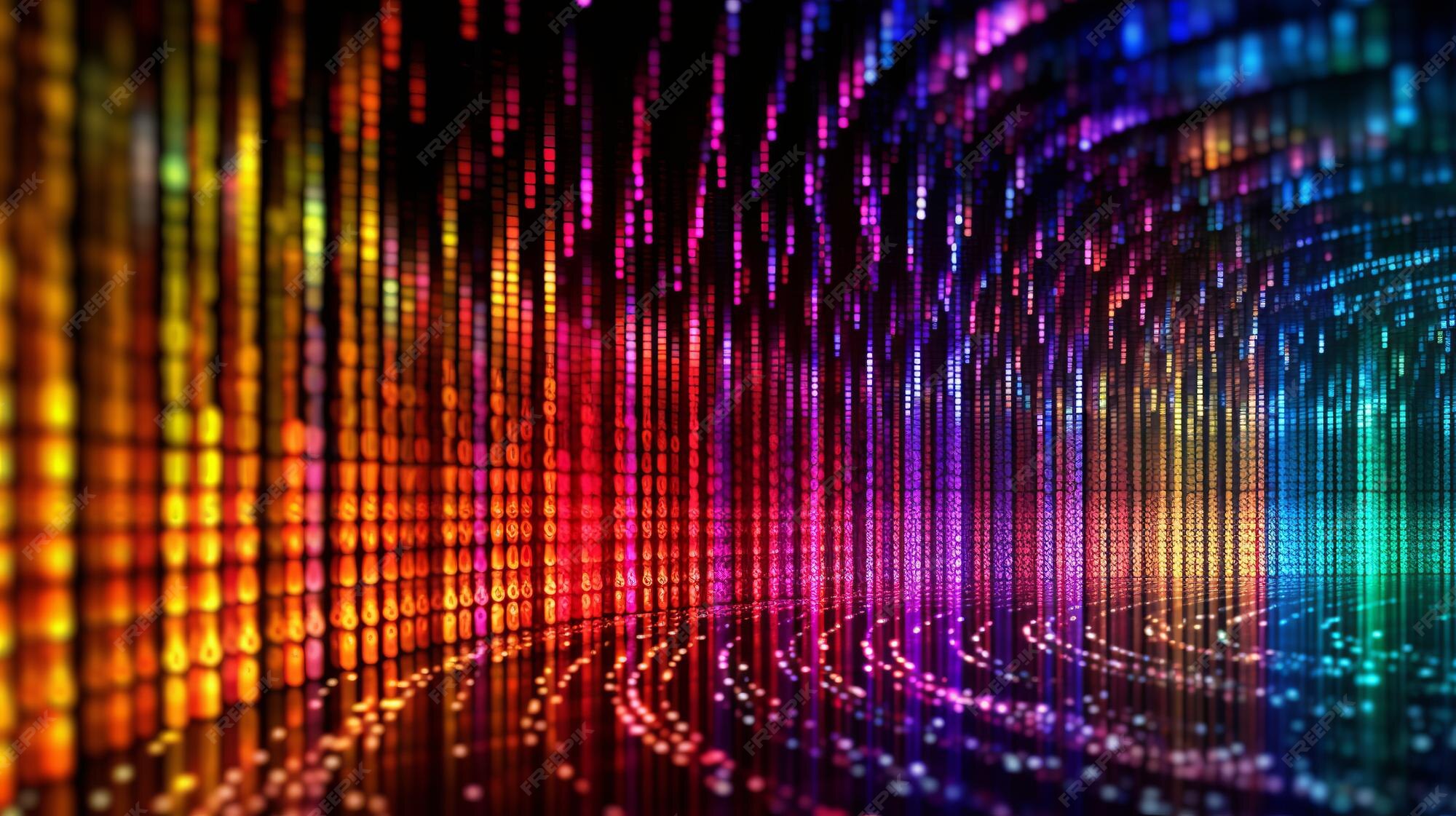 Premium Photo | Vibrant and colorful data code wallpaper featuring ...