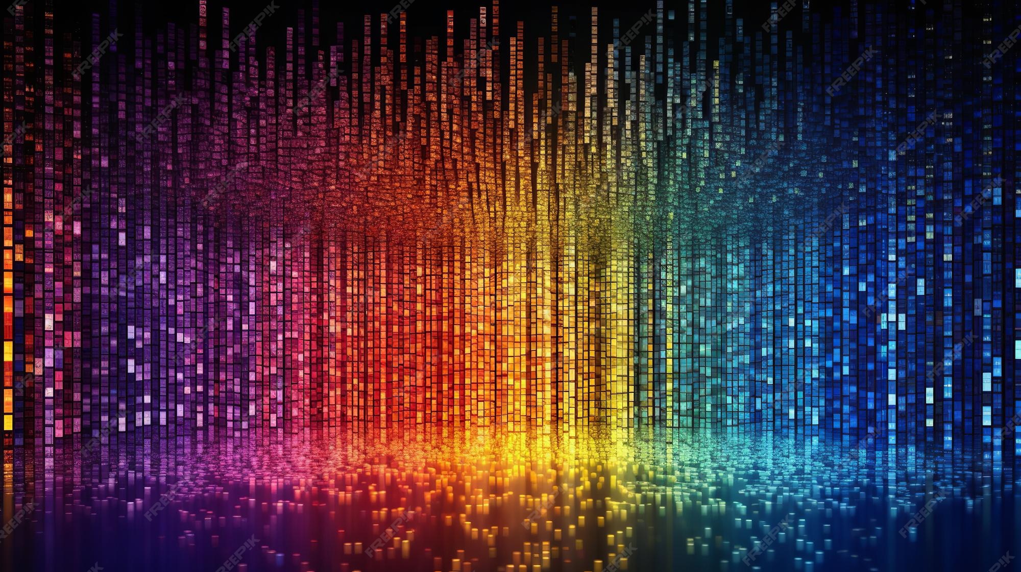 Premium Photo | Vibrant and colorful data code wallpaper featuring ...