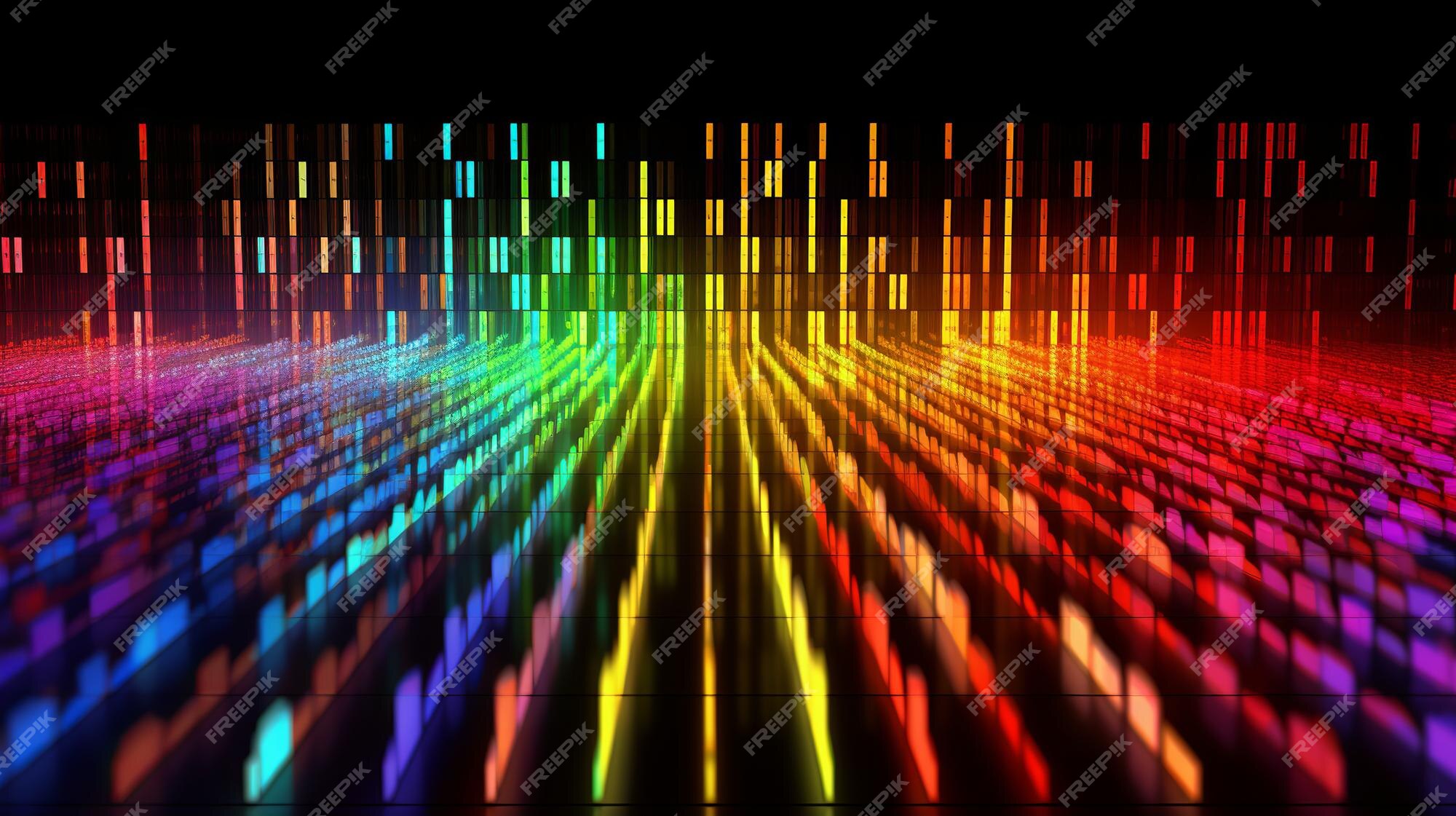 Premium Photo  Vibrant and colorful data code wallpaper featuring