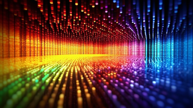 Premium Photo | Vibrant and colorful data code wallpaper featuring ...
