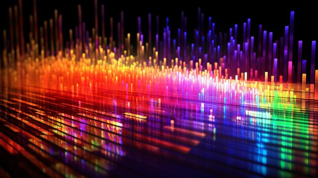 Premium Photo | Vibrant and colorful data code wallpaper featuring ...