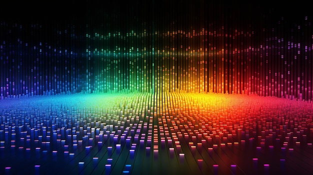 Premium Photo | Vibrant and colorful data code wallpaper featuring ...