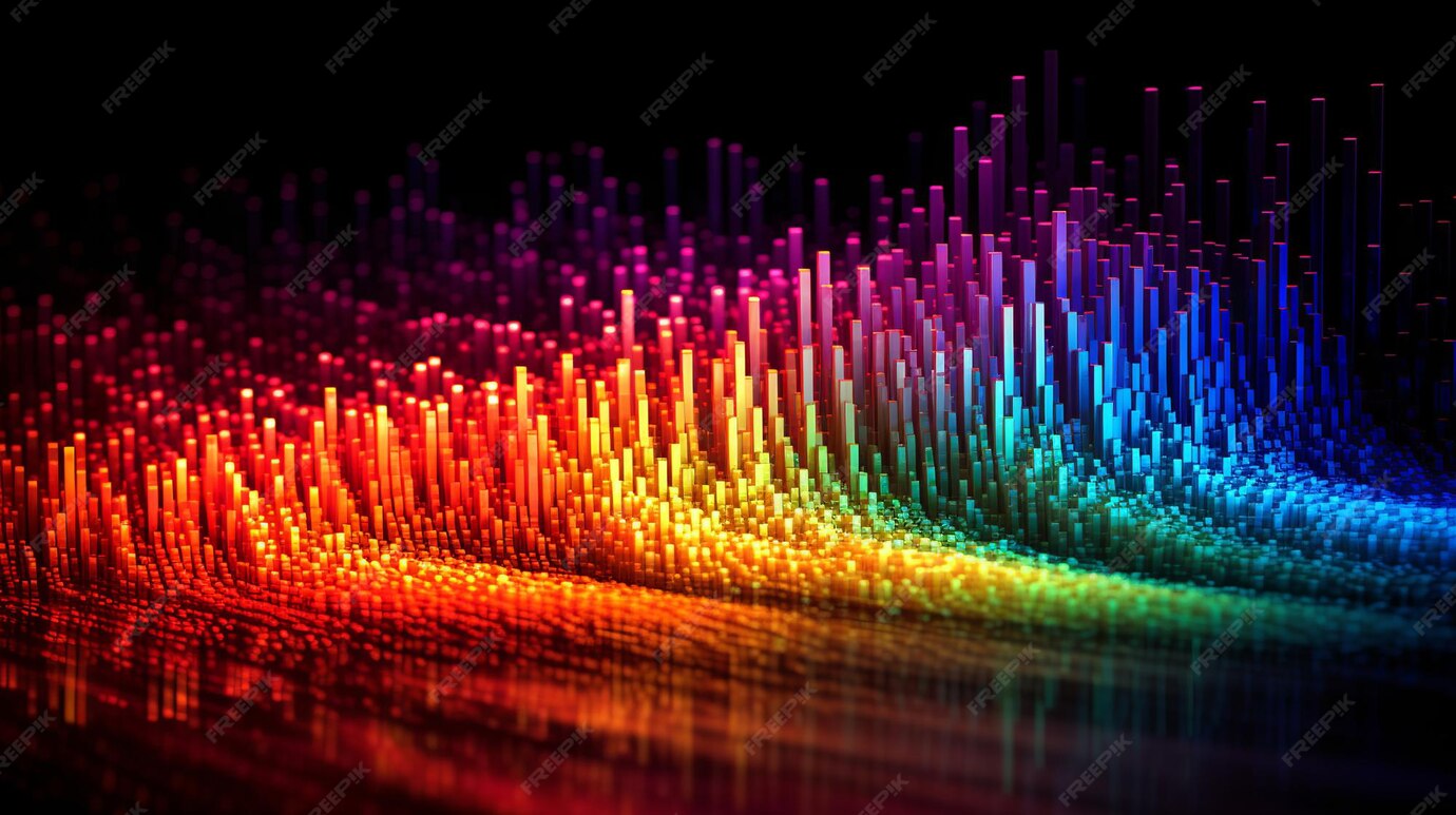 Premium Photo | Vibrant and colorful data code wallpaper featuring ...