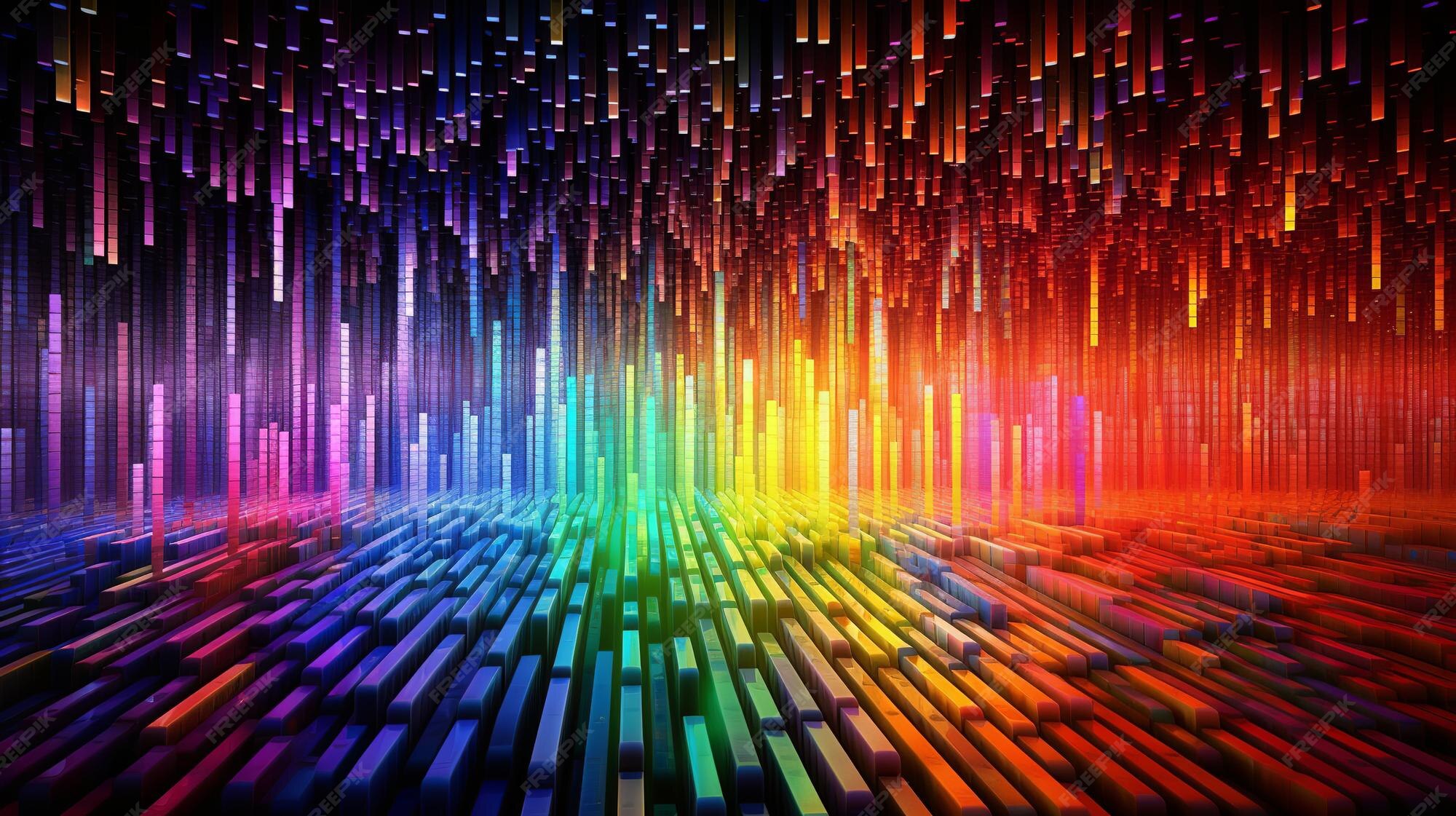 Premium Photo | Vibrant and colorful data code wallpaper featuring ...