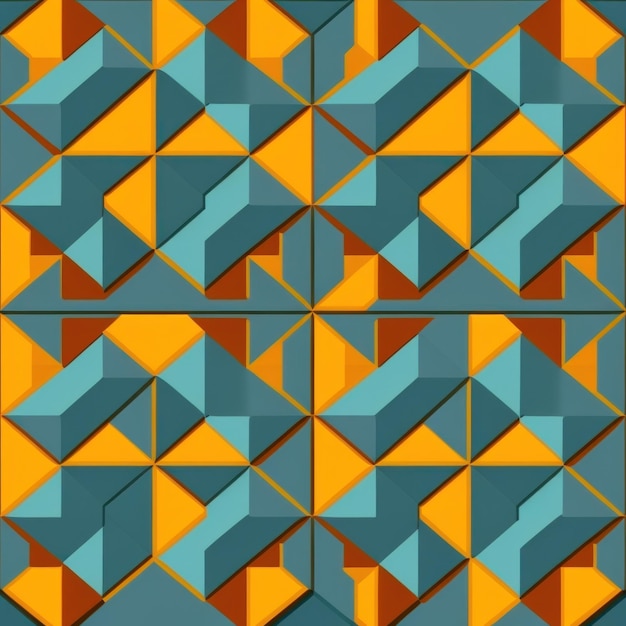 Vibrant Colorful Pattern Tile for Design Projects Generative AI