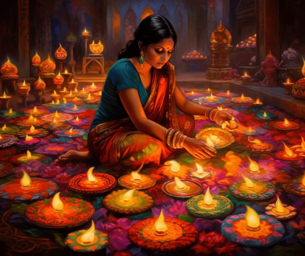 Vibrant colors of Diwali