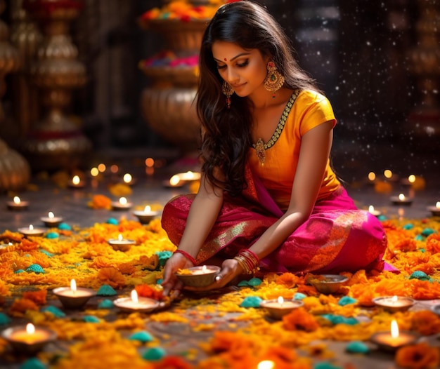 Vibrant colors of Diwali