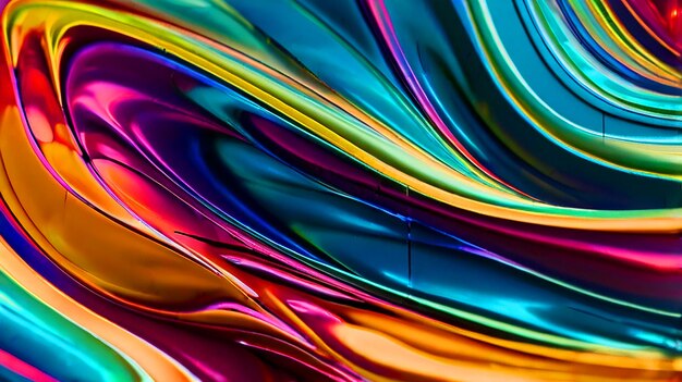 vibrant colors flow in abstract wave pattern 8k hd