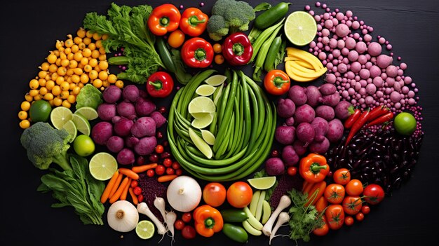 vibrant colors of fresh vegetables create a healthy eating