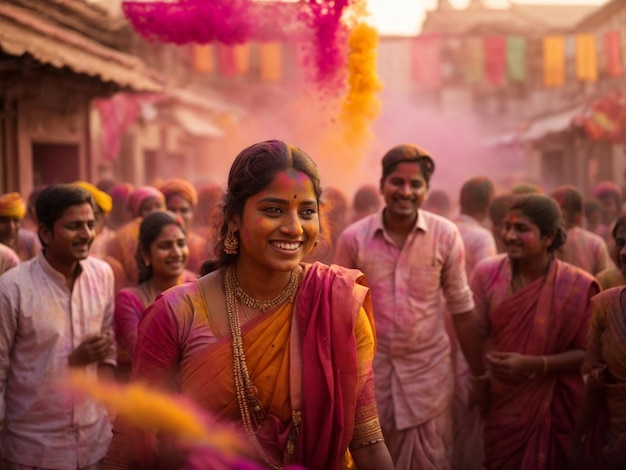 vibrant colors of holi festivals