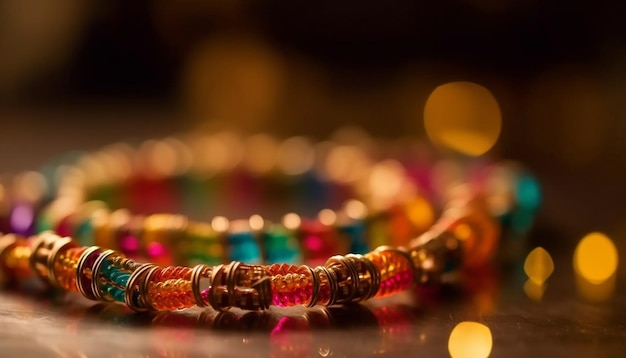 Vibrant colors of Indian culture in jewelry generated by AI