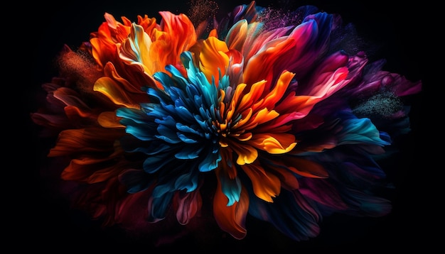 Vibrant colors of nature abstract beauty generated by AI