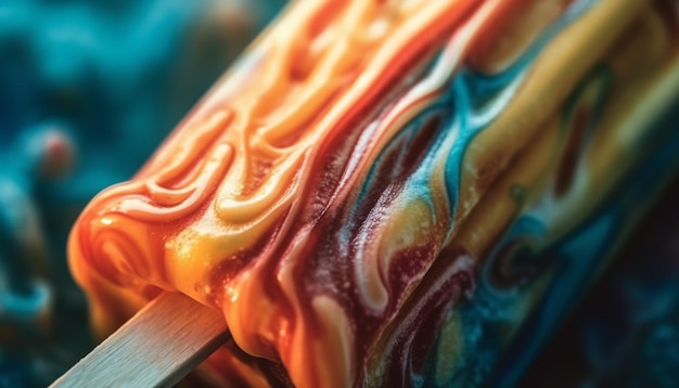 Photo vibrant colors and shapes create sweet celebration generated by ai