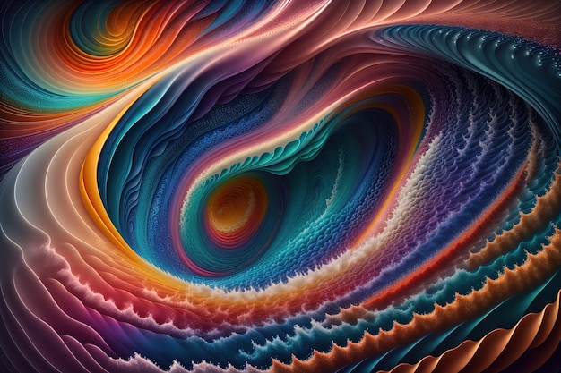 vibrant colors smooth curves exploding brush stroke