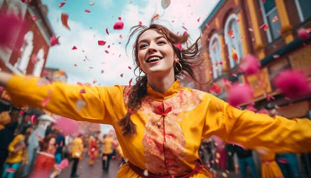 the vibrant colors of a spring festival