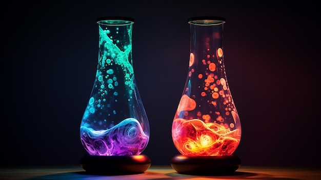 The vibrant colors and undulating forms of a lava lamp create a soothing ambiance