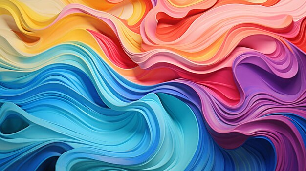 Vibrant colors and wave pattern create elegance