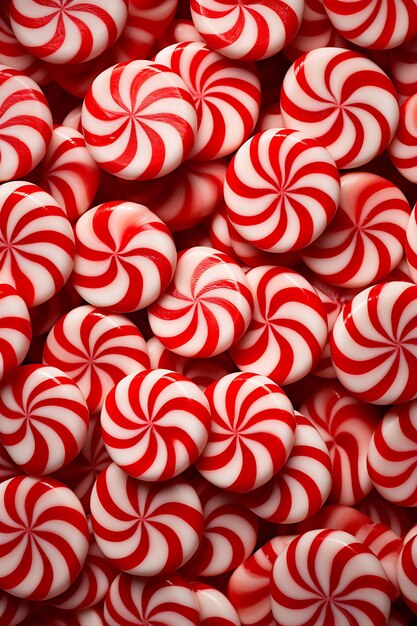 Vibrant Confectionery Creative Poster Design Featuring a Yummy Colorful Top View Background Candy