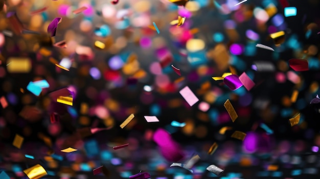 Vibrant Confetti Exploding in the Air During Festive Celebration