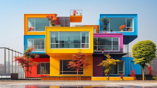 Vibrant Contemporary Living Colorful Modern House