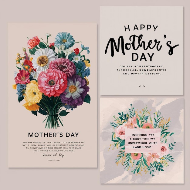 A vibrant and contemporary mothers day vector greeting