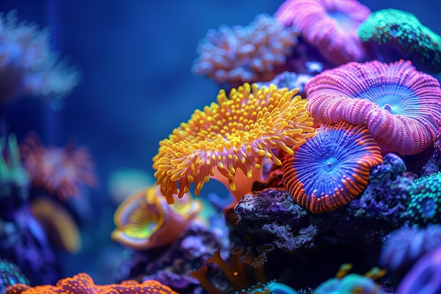 Vibrant Coral Reef Ecosystem in Stunning Underwater Scene