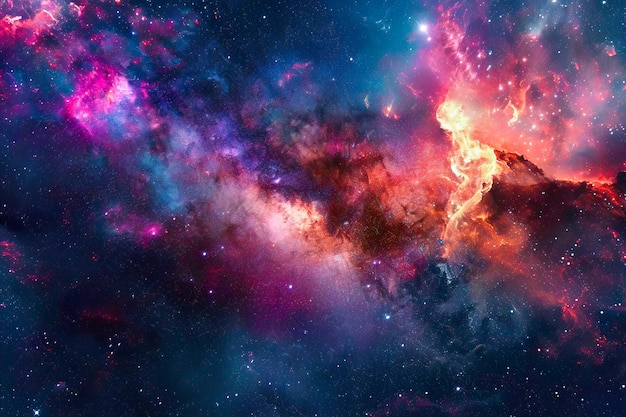 Photo a vibrant cosmic display