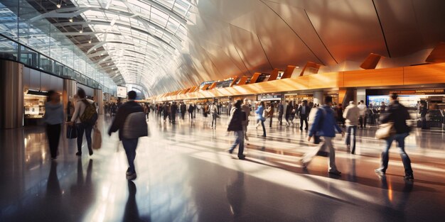 Premium AI Image  Vibrant Crowd Engaging in Daily Activities under a 