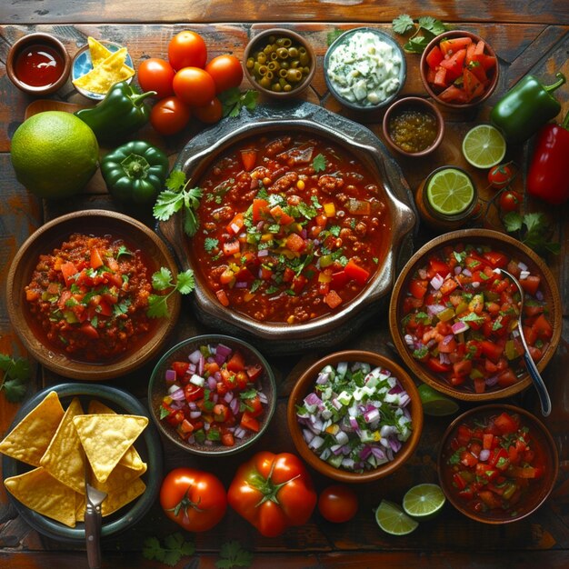 Photo vibrant culinary exploration a delectable journey through authentic mexican cuisine captured