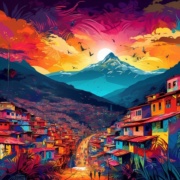 Photo vibrant culture and rich heritage of medellin