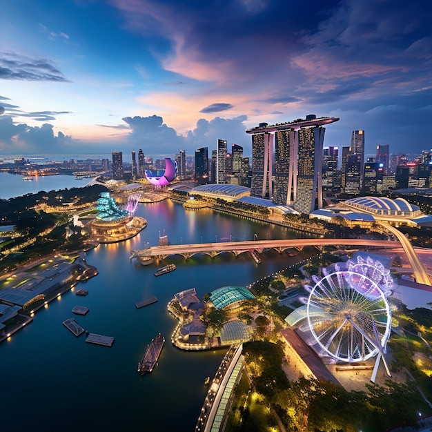 싱가포르 의 활기찬 문화 와 멋진 스카이 라인