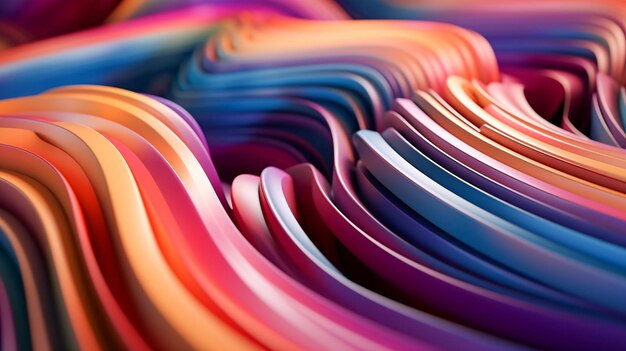 Vibrant Curved Line Pattern with Generative AI