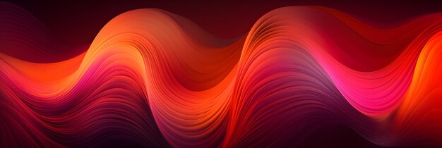 Vibrant curves abstract background design or wallpaper pink and orange gradient Generative AI