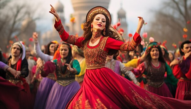 the vibrant dance performances at a Nowruz celebration