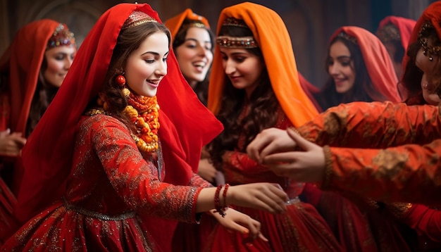 Photo the vibrant dance performances at a nowruz celebration