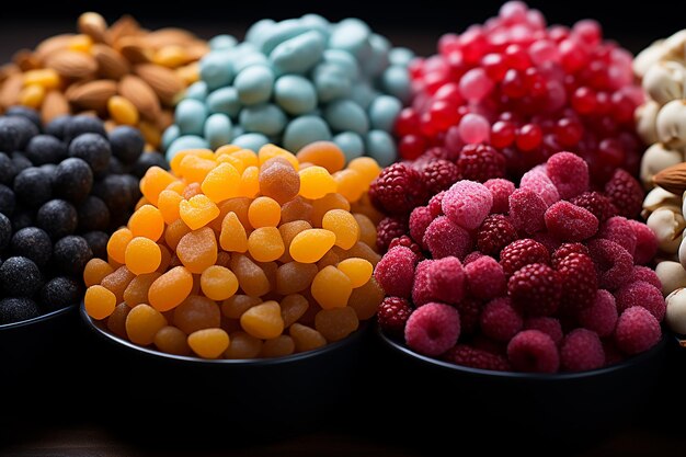 Photo vibrant and delicious sweet treats