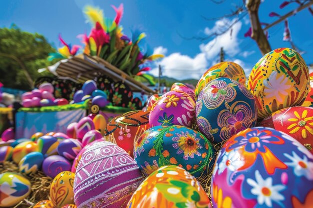 A vibrant display of Easter joy with Feliz Pascoa greetings in Brazil