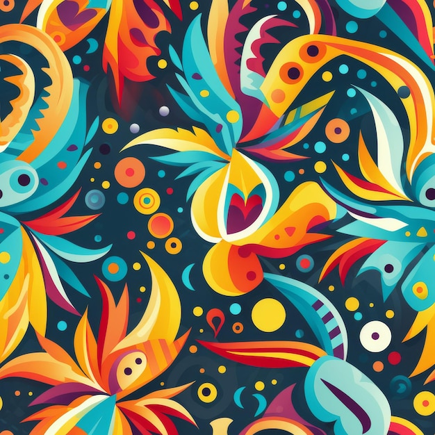 Vibrant Display of a Multicolored Pattern