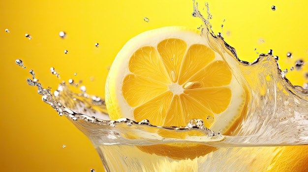 Photo vibrant drink lemon yellow