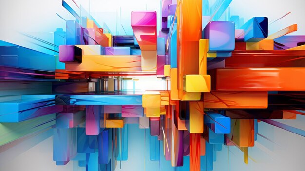 A vibrant and dynamic abstract artwork bursting with a kaleidoscope of colors